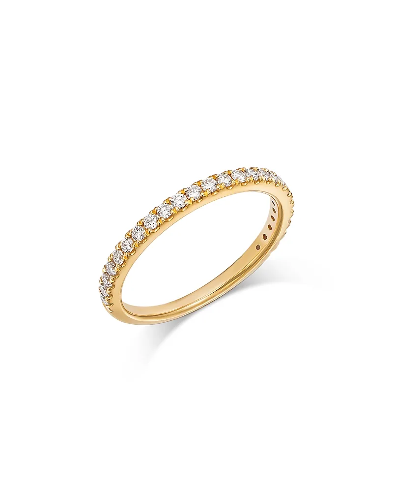 Luxe Collection Certified Lab Grown Diamond Half Pave Band in 18K Gold, 0.33 Tcw
