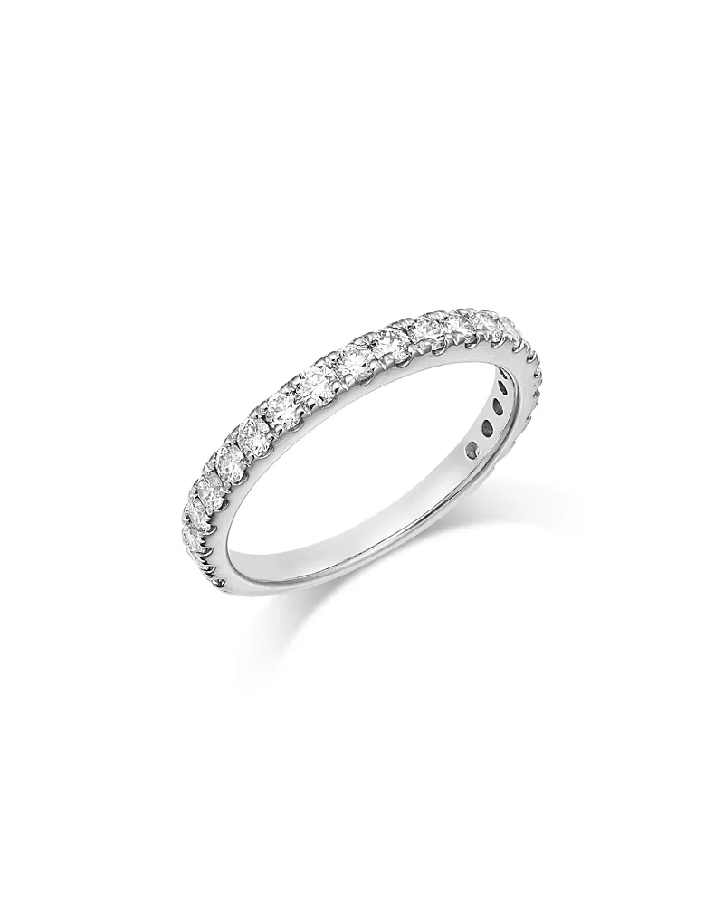 Luxe Collection Certified Lab Grown Diamond Half Pave Band in 18K Gold, 0.63 Tcw