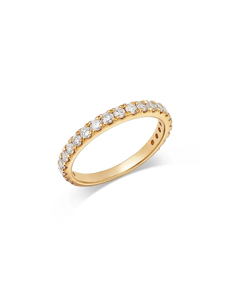 Luxe Collection Certified Lab Grown Diamond Half Pave Band in 18K Gold, 0.63 Tcw