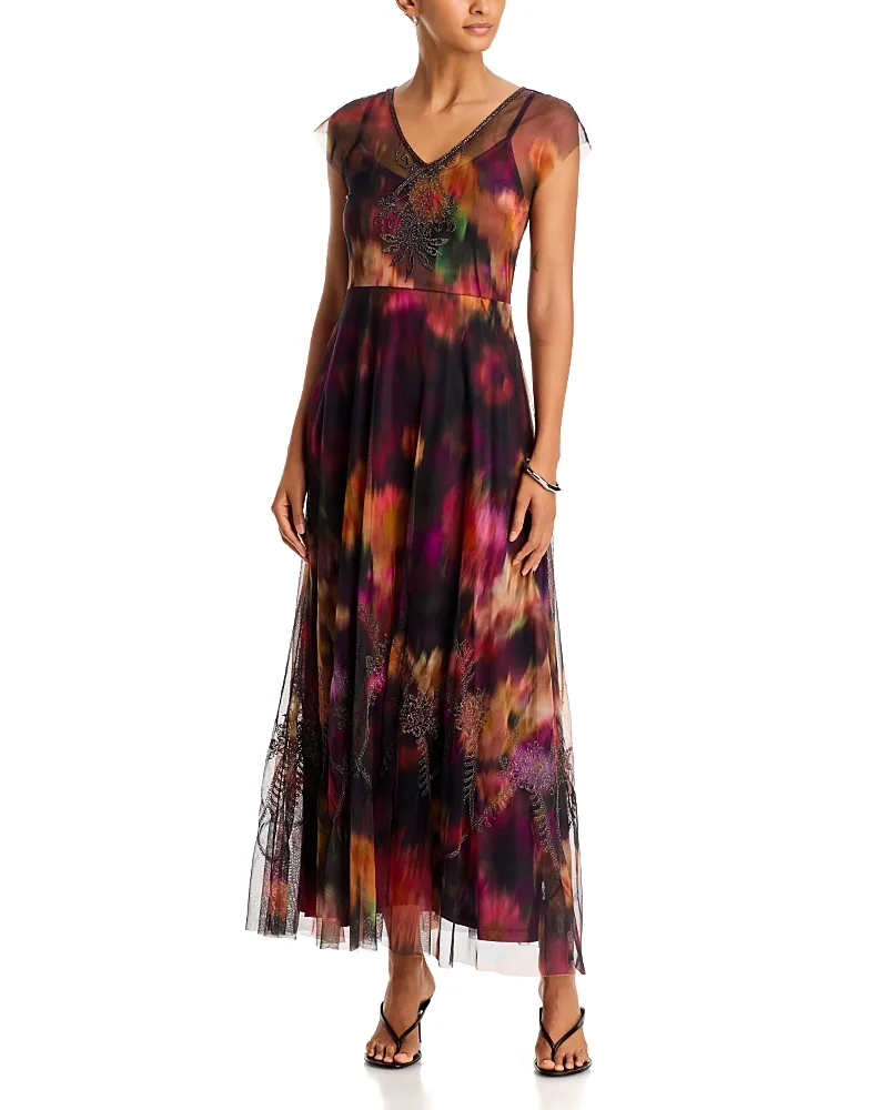 Mertina Mesh Maxi Dress by Johnny Was