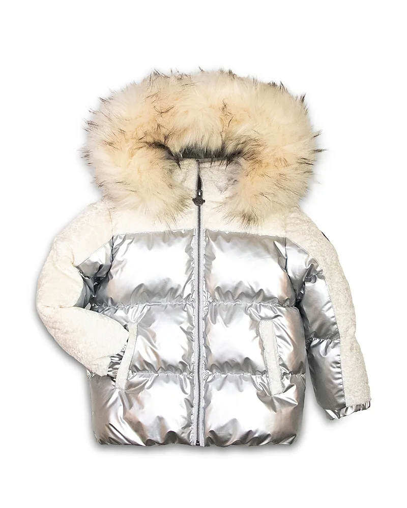 Hooded Mixed Media Puffer Coat by Appaman