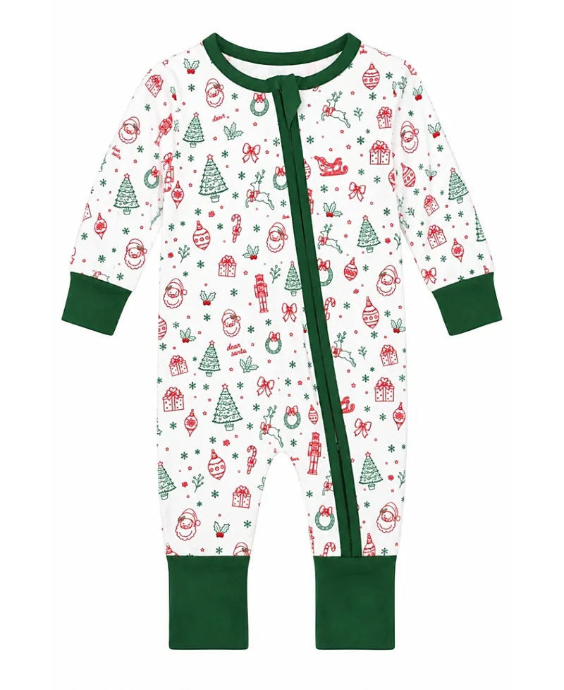 Dear Santa One-Piece Pajamas by Bits & Bows