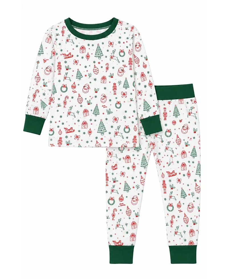 Dear Santa Two-Piece Pajama Set by Bits & Bows