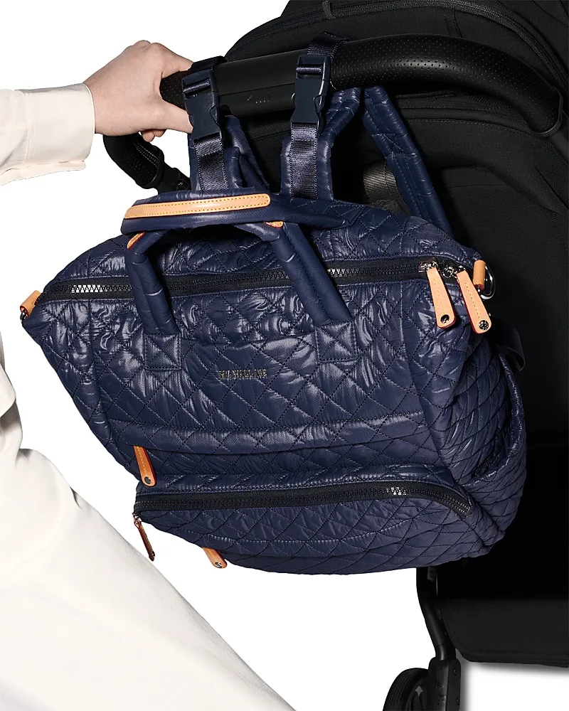 Dawn Quilted Convertible Nylon Backpack by MZ Wallace