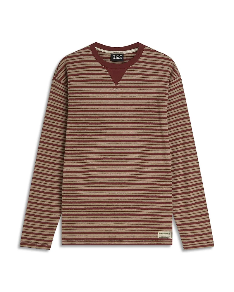Textured Jacquard Stripe Long Sleeve Tee by Scotch & Soda