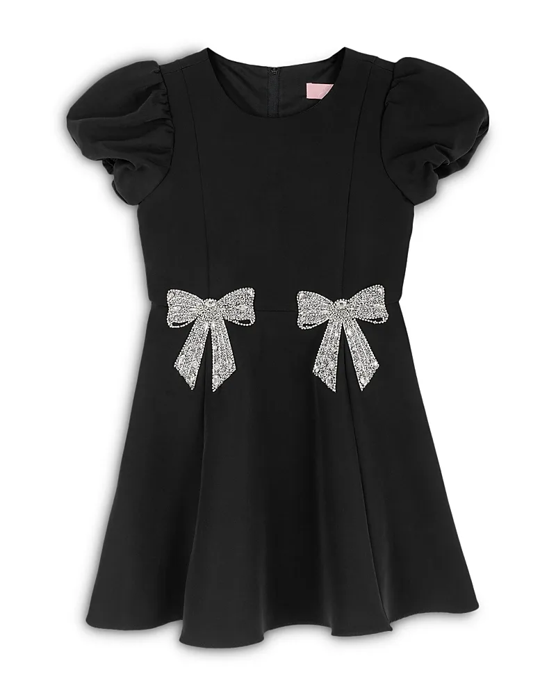 Rare Editions Puff Sleeve Scuba Skater Dress by Juliette
