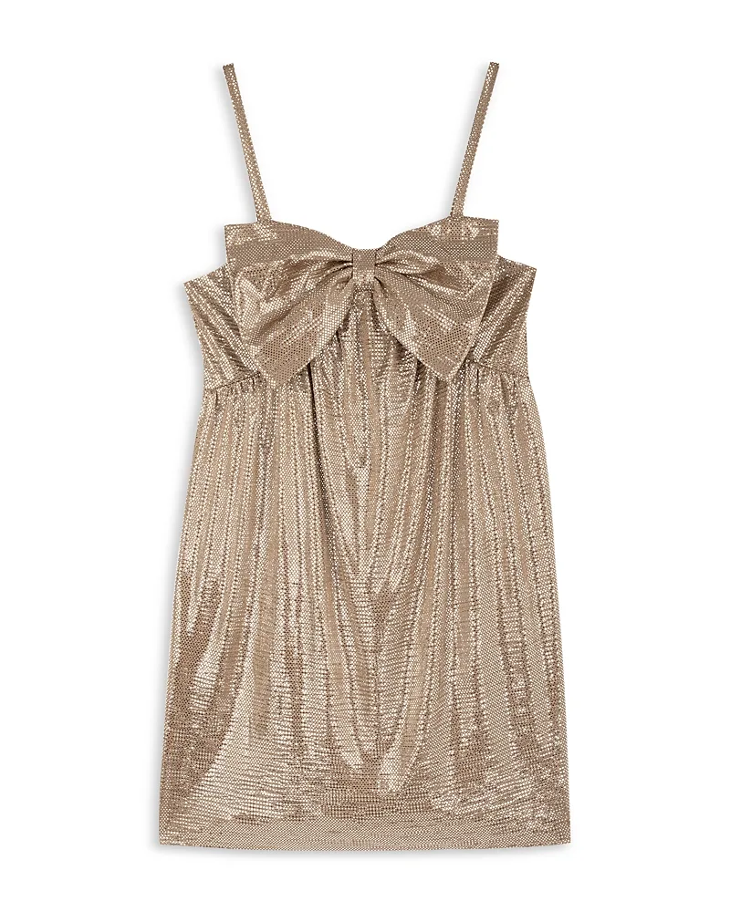 Rare Editions Gold Foil Dot Babydoll Dress by Juliette