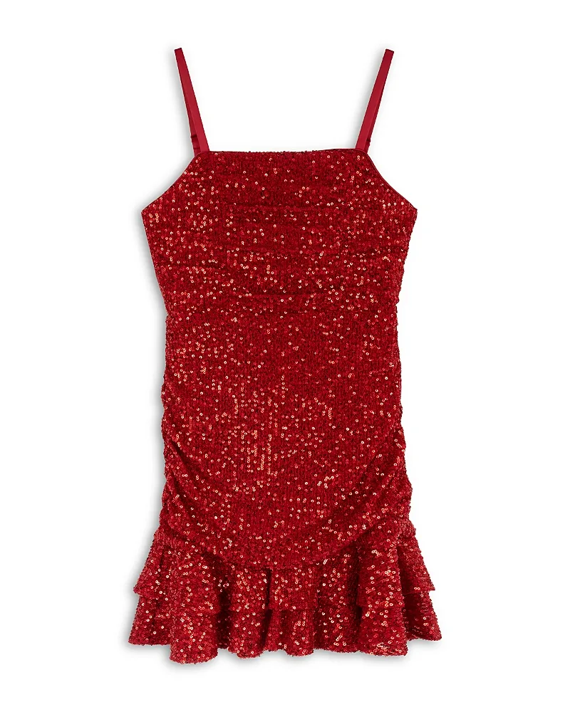 Rare Editions Ruched Shimmer Mini Dress by Juliette