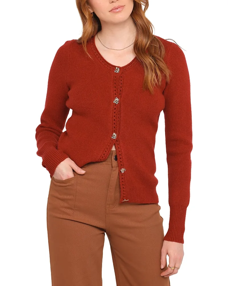 Quay Button Front Cardigan by Petal And Pup