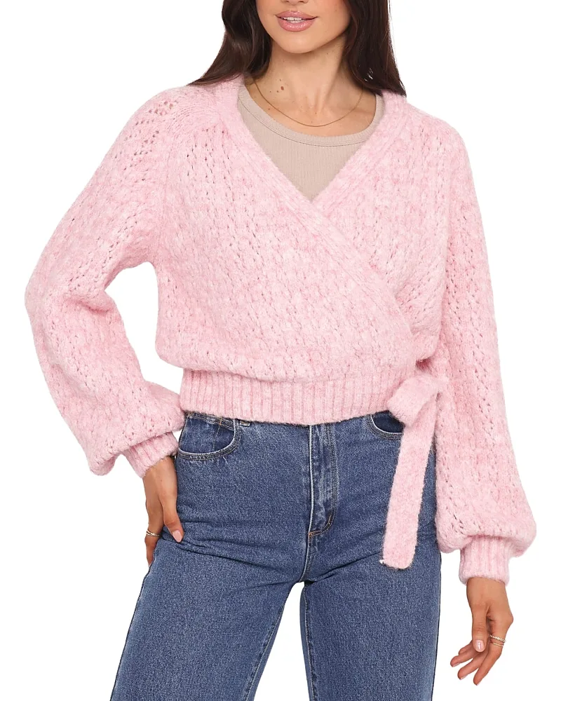 Etta Ballet Wrap Knit Sweater
