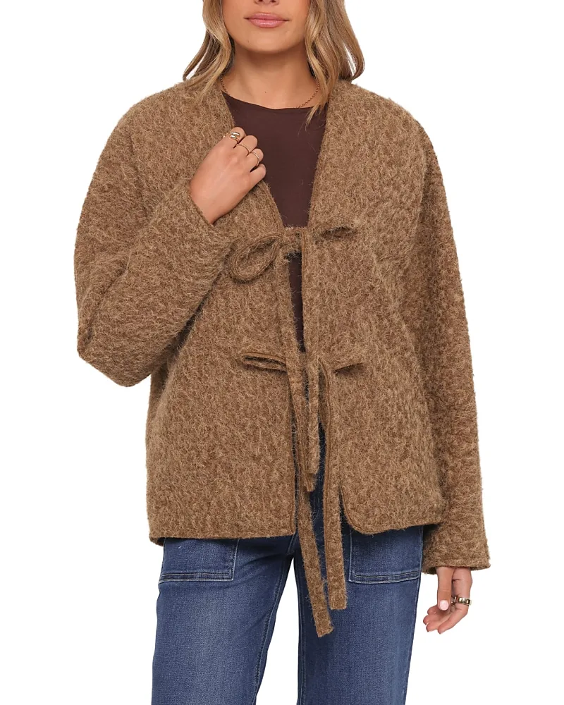 Kimmy Bow Oversized Cardigan by Petal And Pup