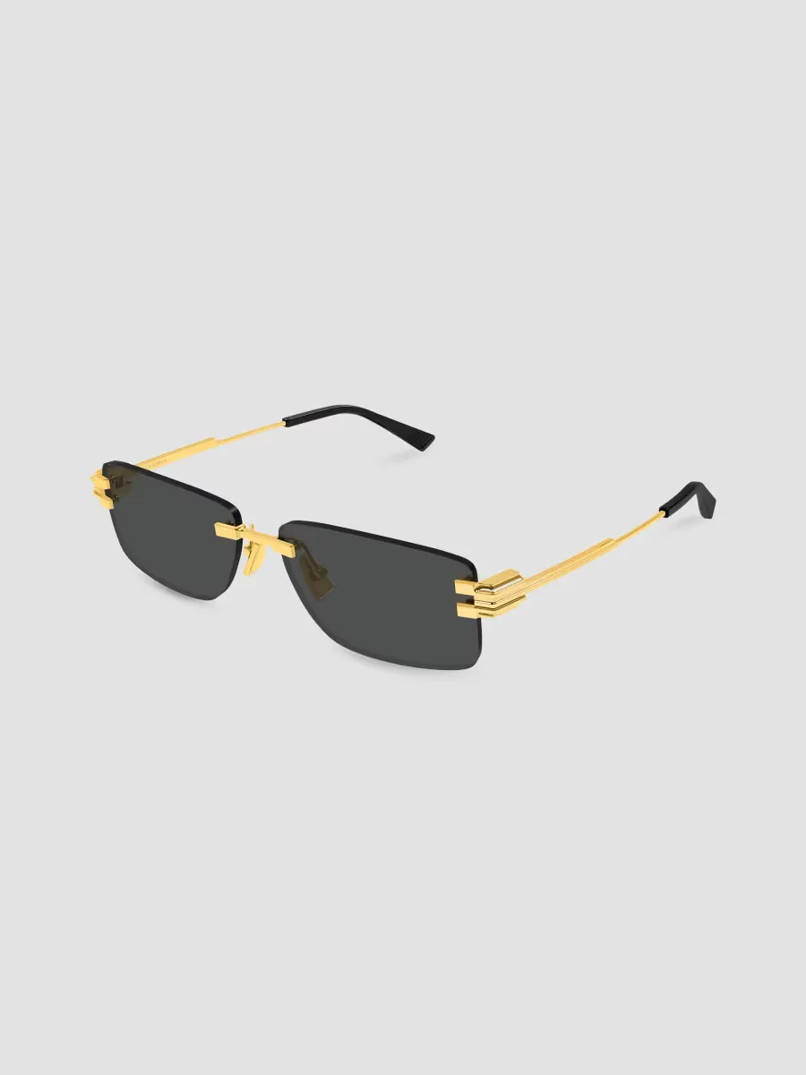 Ribbon Bv1511S Step Ribbon 58MM Rimless Rectangular Metal Sunglasses by Bottega Veneta