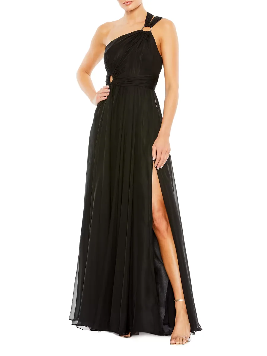 Ieena Strappy One-Shoulder Gown by M.A.C.