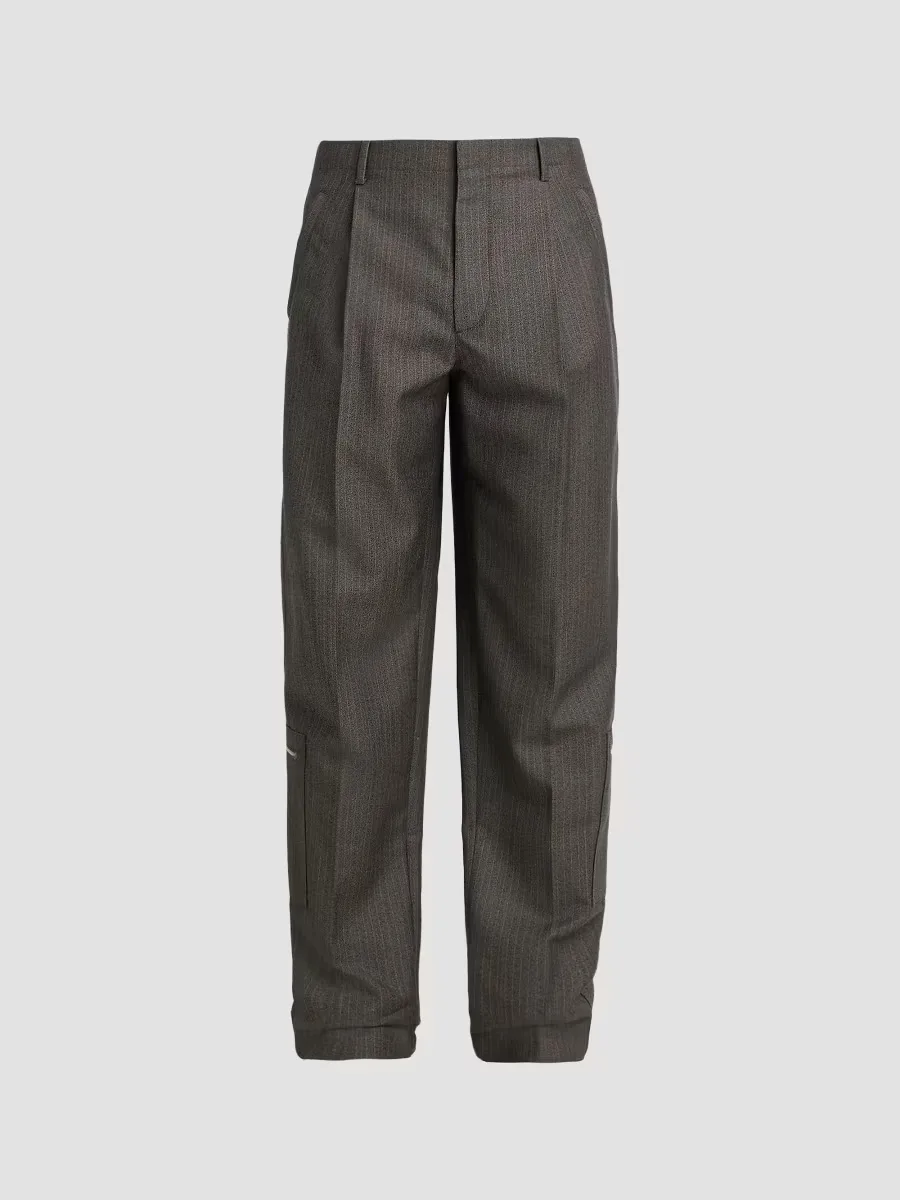 Striped Wool-Mohair Trousers by Bottega Veneta