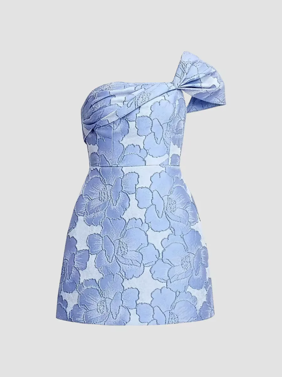 Olive Floral Jacquard Cocktail Dress by Dress the Population
