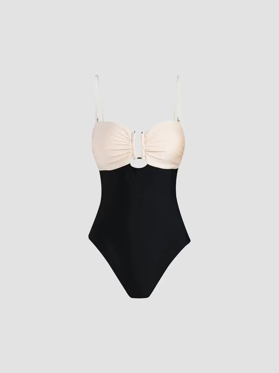 Colorblock Chic Emilia One-Piece Swimsuit by L'AGENCE