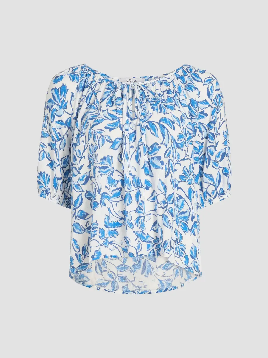 Kirstie Botanical Print Linen-Blend Top by Rails