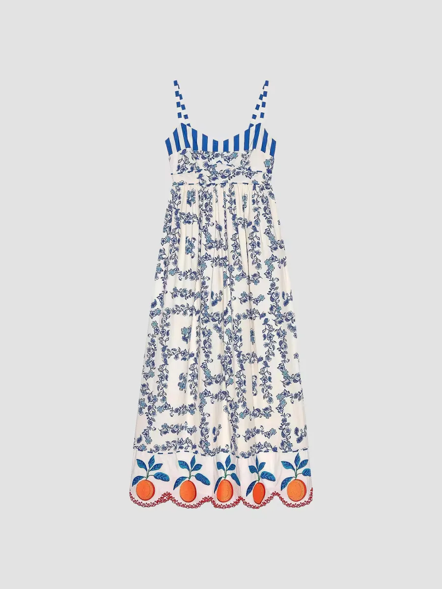 Lexie Printed Cotton Midi Dress by Rails
