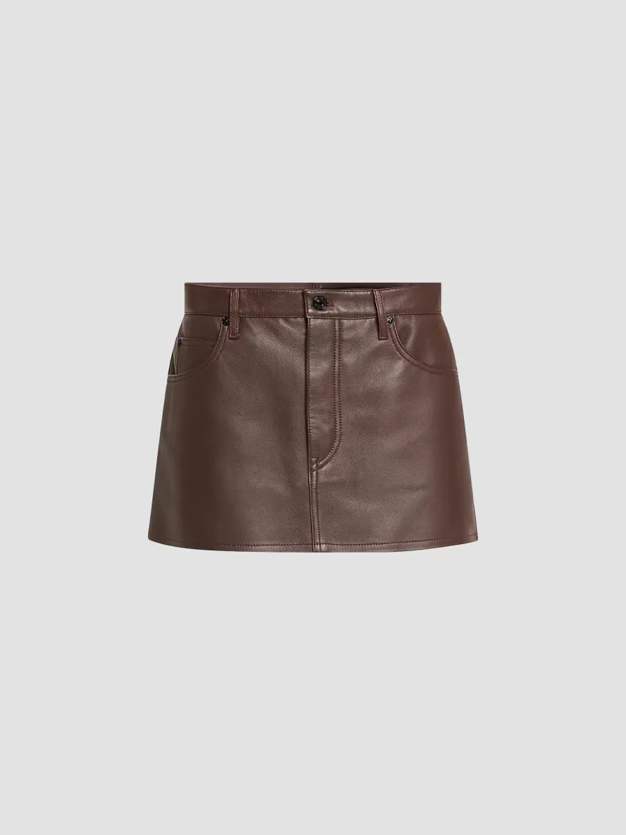 Leather Fitted Miniskirt by FRAME