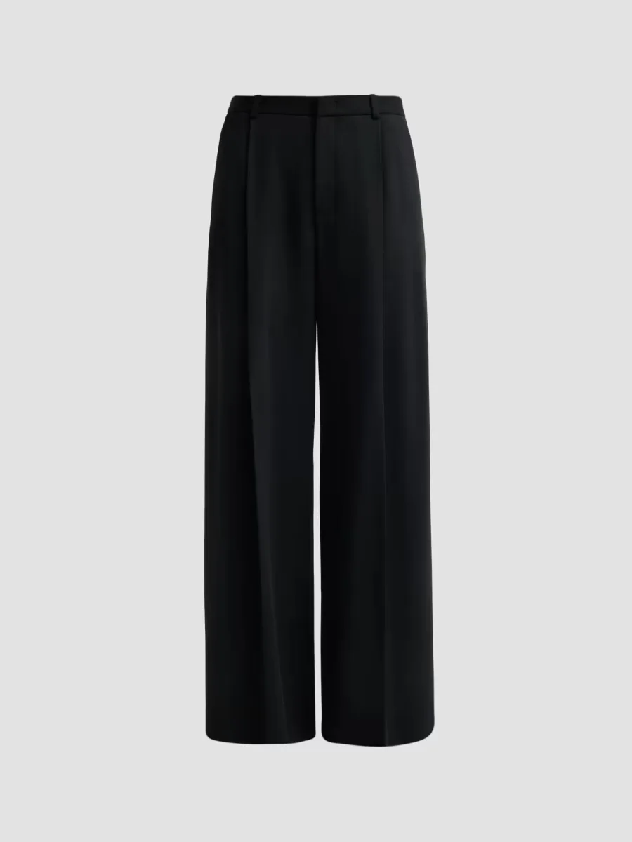 Camille Cotton-Blend Mid-Rise Wide-Leg Trousers by Vince