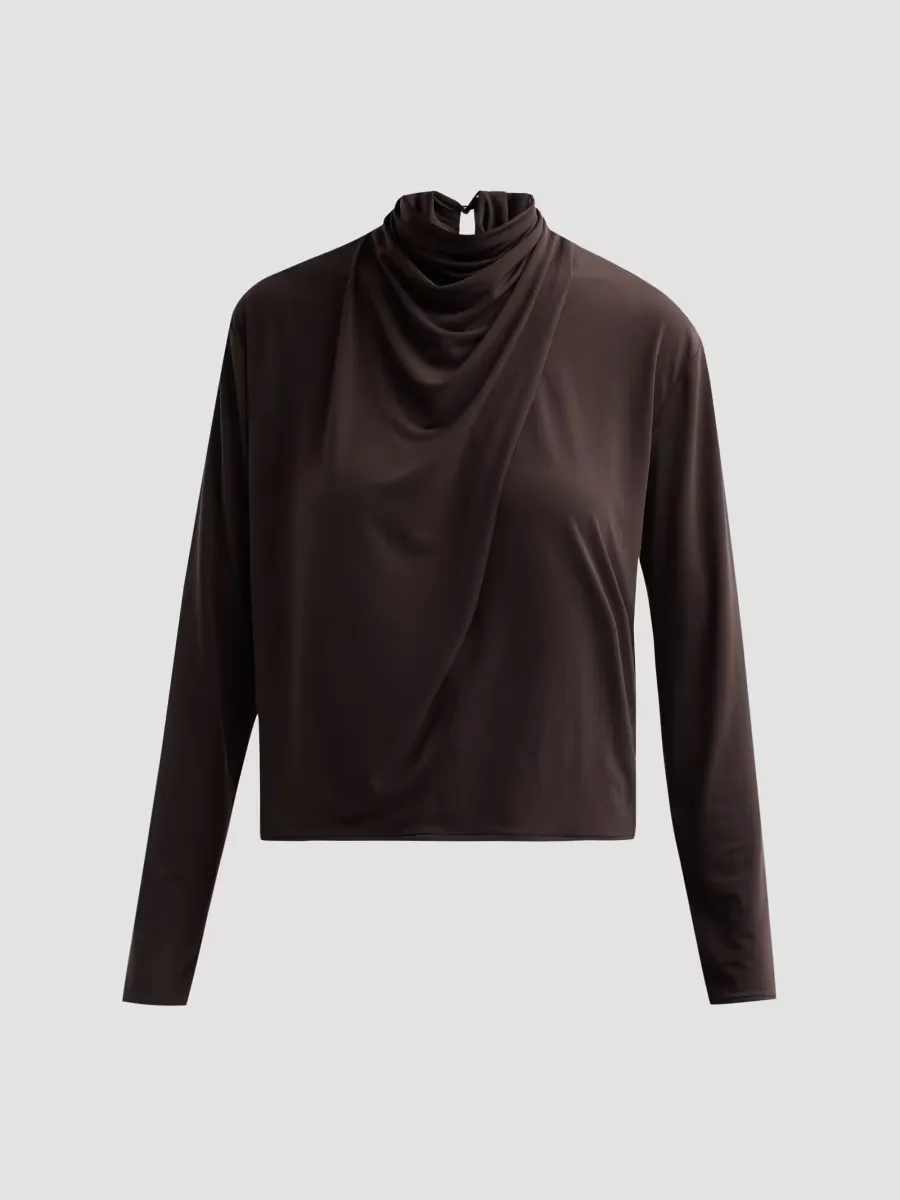 Draped Cowl Blouse
