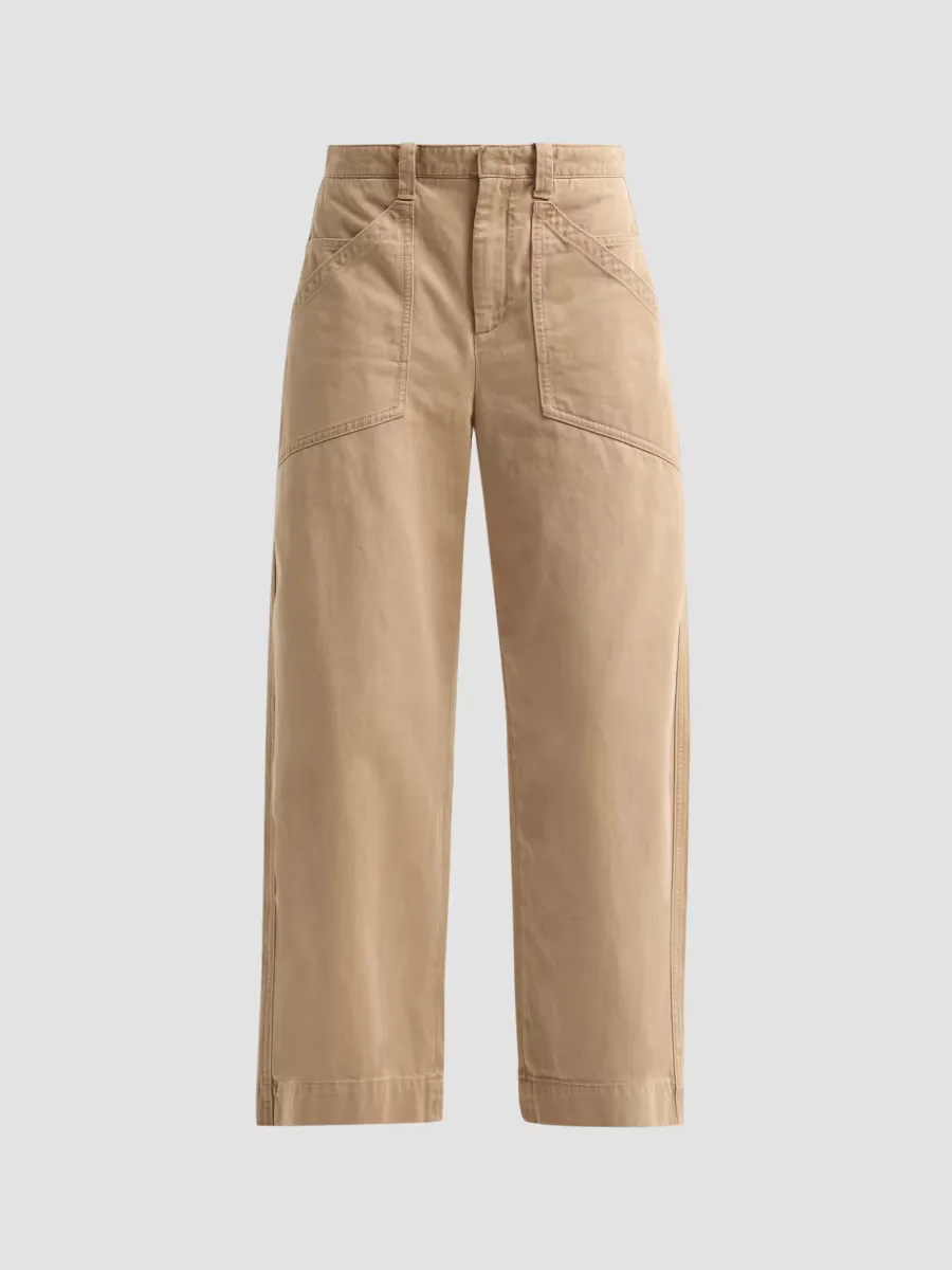 Washed Cotton Utility Crop Pants by Vince