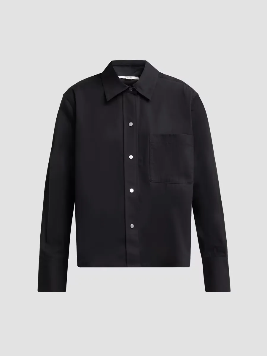 Cotton Snap-Front Shirt by Vince