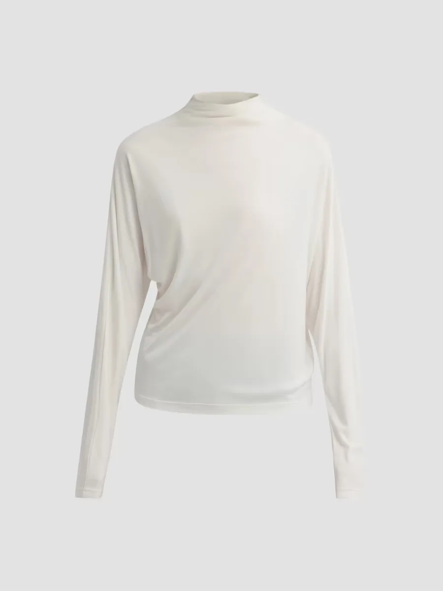 Draped Funnel Neck Top by Vince
