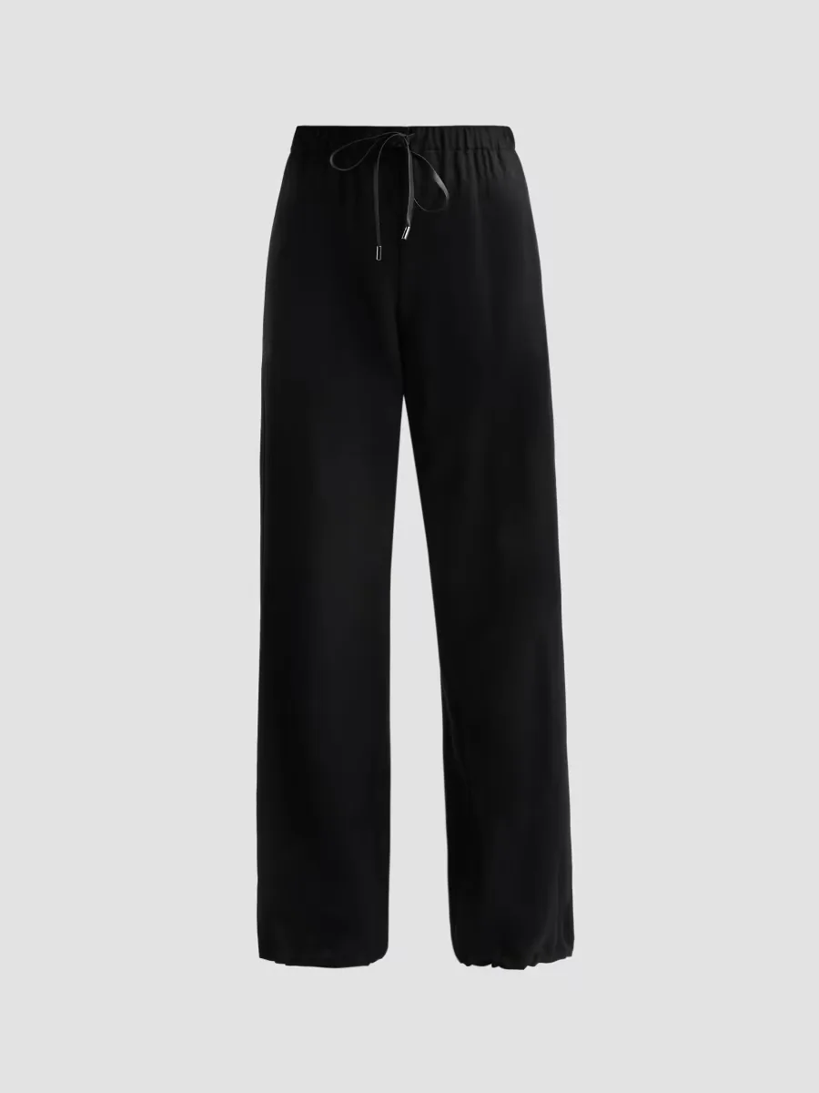 Wool-Blend Drawstring Pants