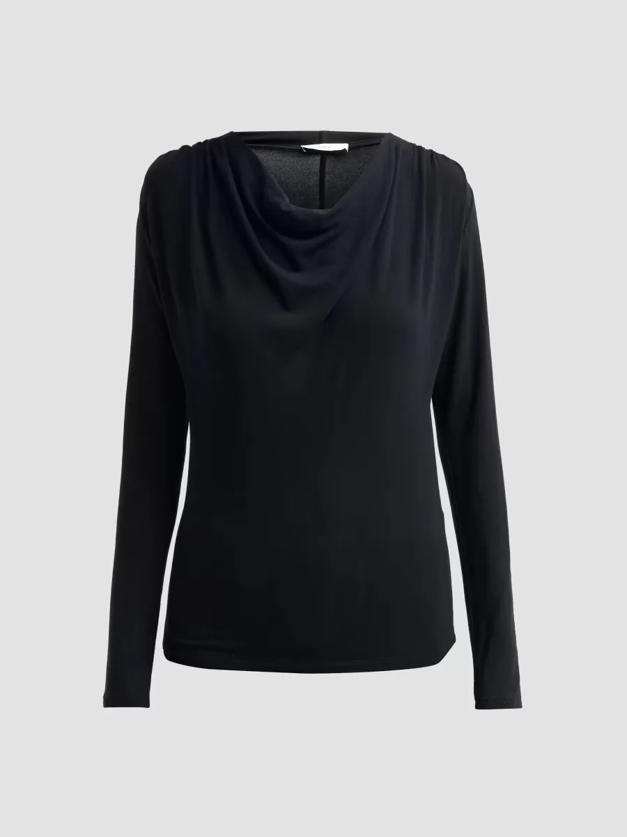 Long-Sleeve Cowlneck Top by Vince