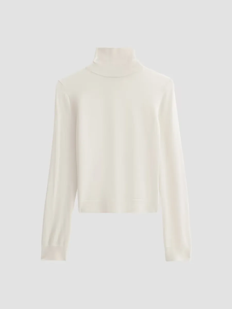 Turtleneck Cashmere-Silk Sweater by Vince