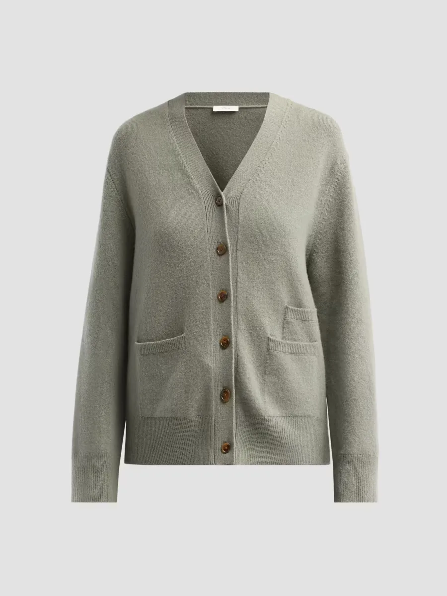 Stretch Wool-Blend Cardigan