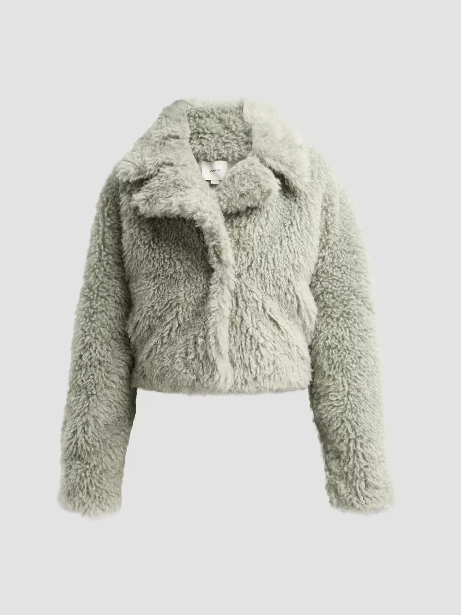 Faux-Fur Crop Jacket by Vince