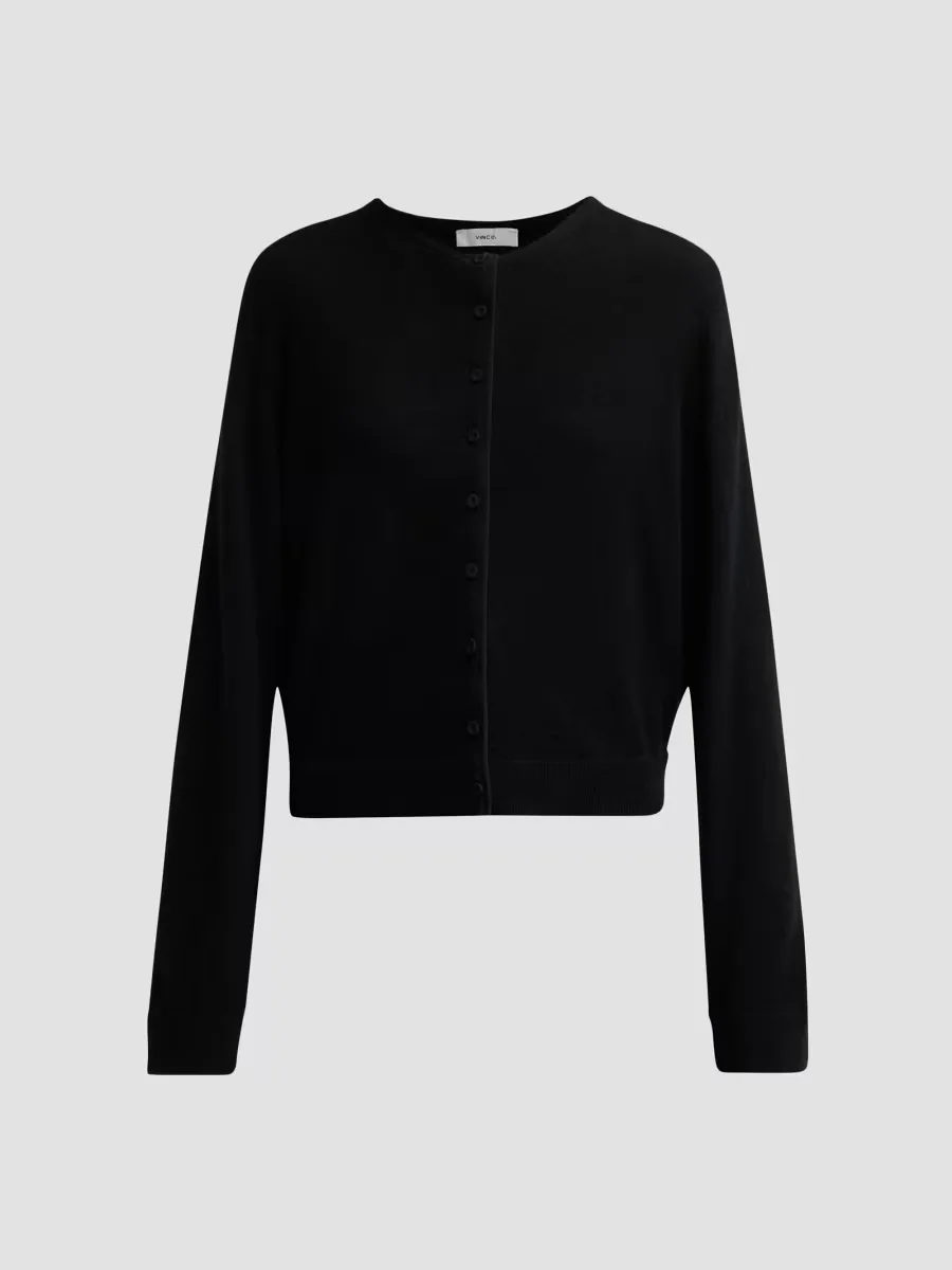 Mixed-Media Cardigan by Vince