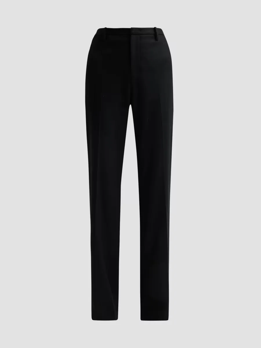 Simone High-Rise Wool-Blend Flared Trousers