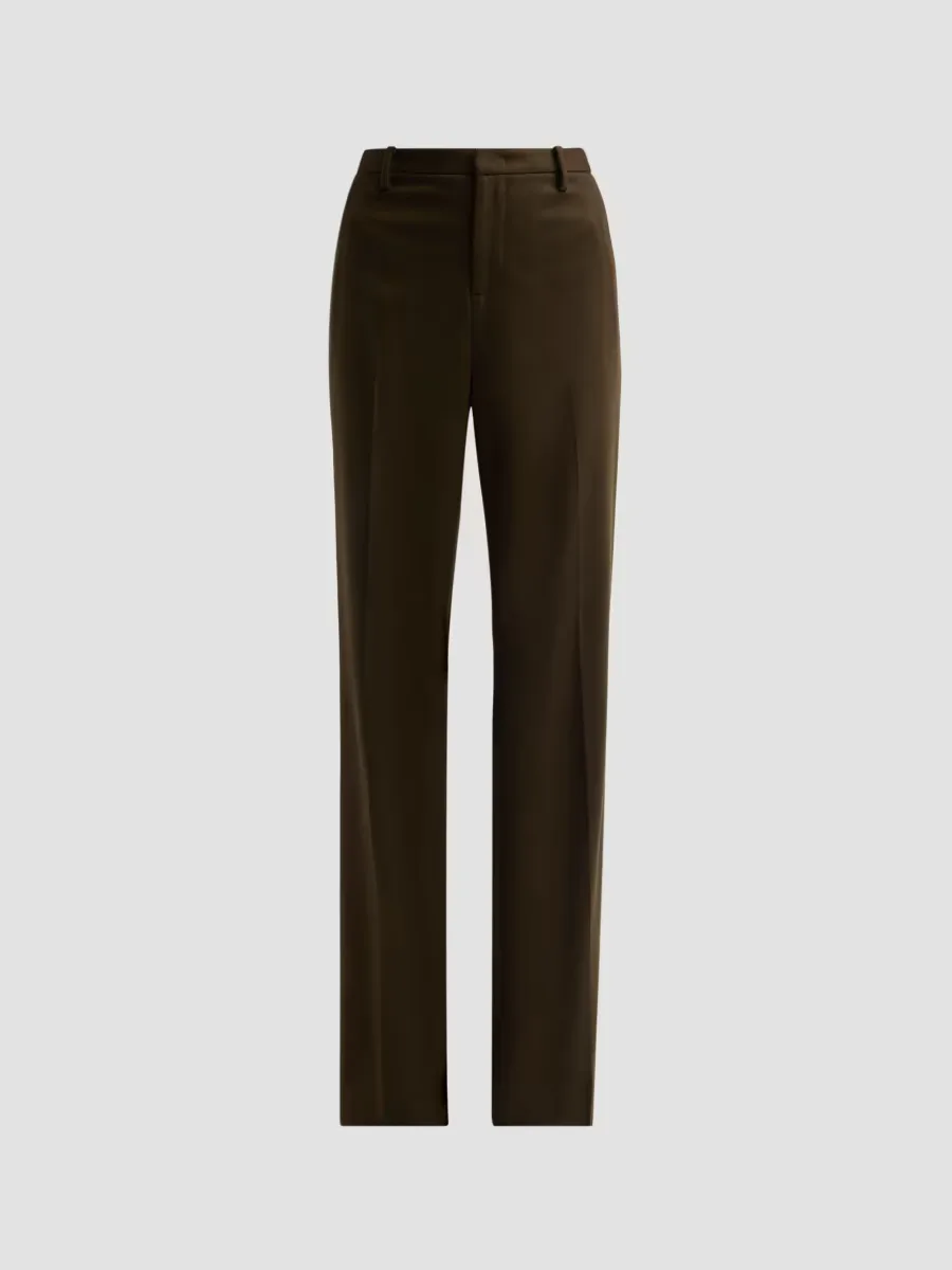 Simone High-Rise Wool-Blend Flared Trousers