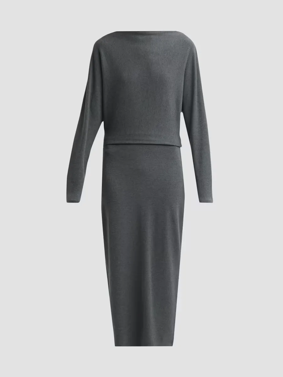 Knit Blouson Midi Dress by Vince