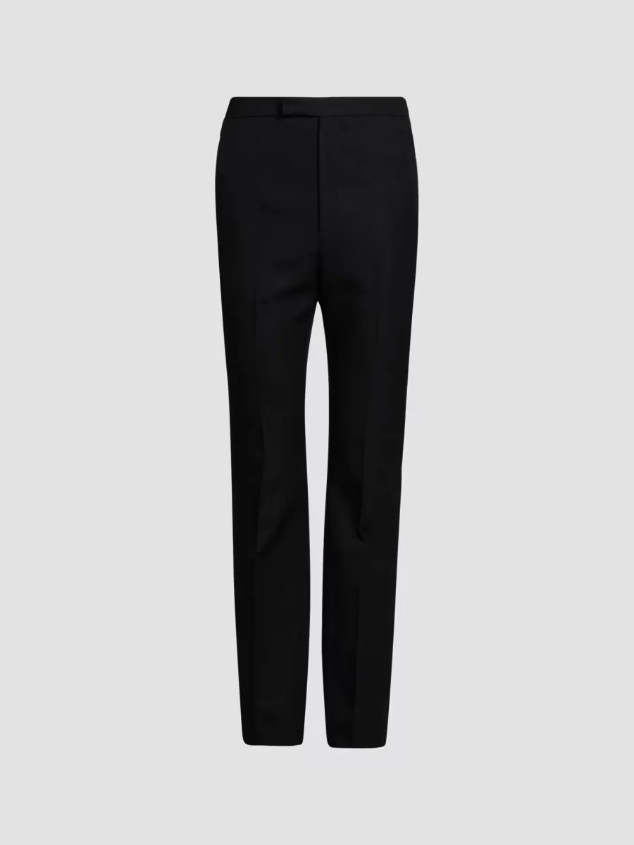 Wool Slim Bootcut Trousers