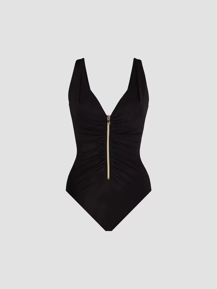 Razzle Dazzle Zip One-Piece Swimsuit by Miraclesuit