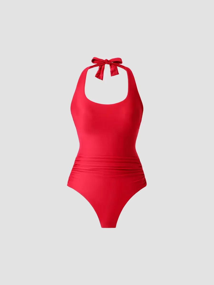 Rock Solid Utopia Halter One-Piece Swimsuit by Miraclesuit