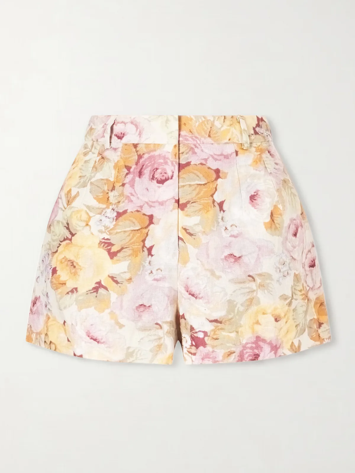 - Petro Floral-print Linen Shorts -