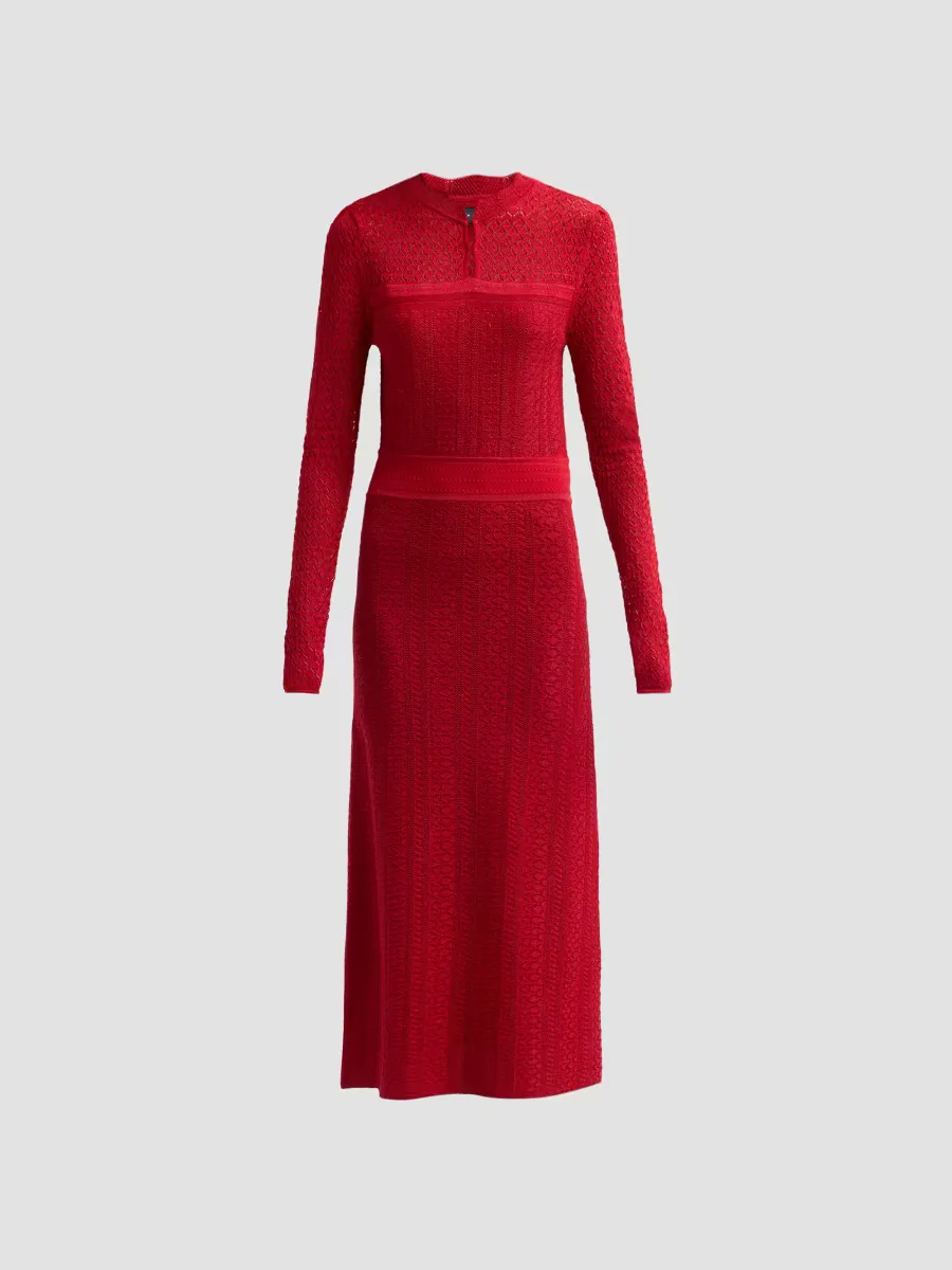 The Remi Pointelle-Knit Sweater Dress by Elie Tahari