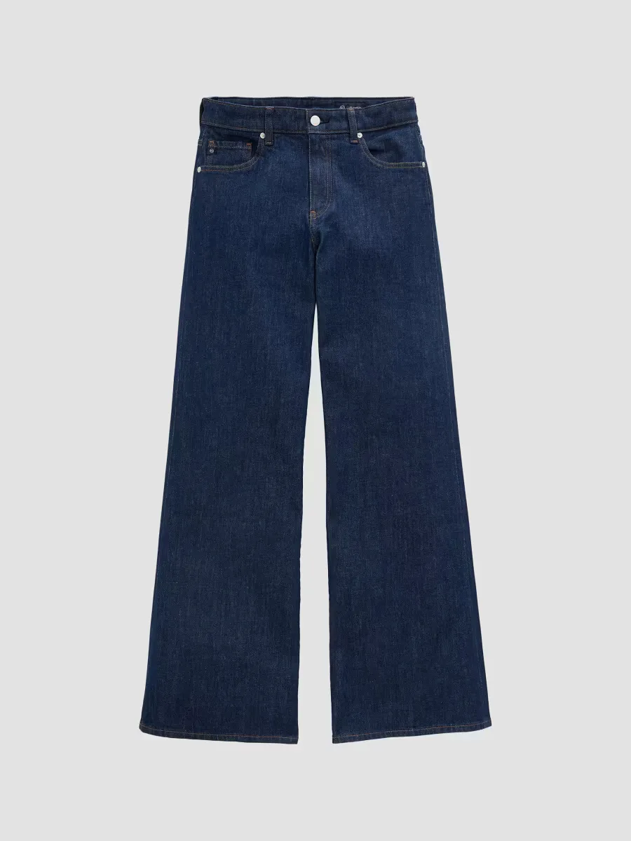 Saige Denim High-Rise Wide-Leg Jeans by AG