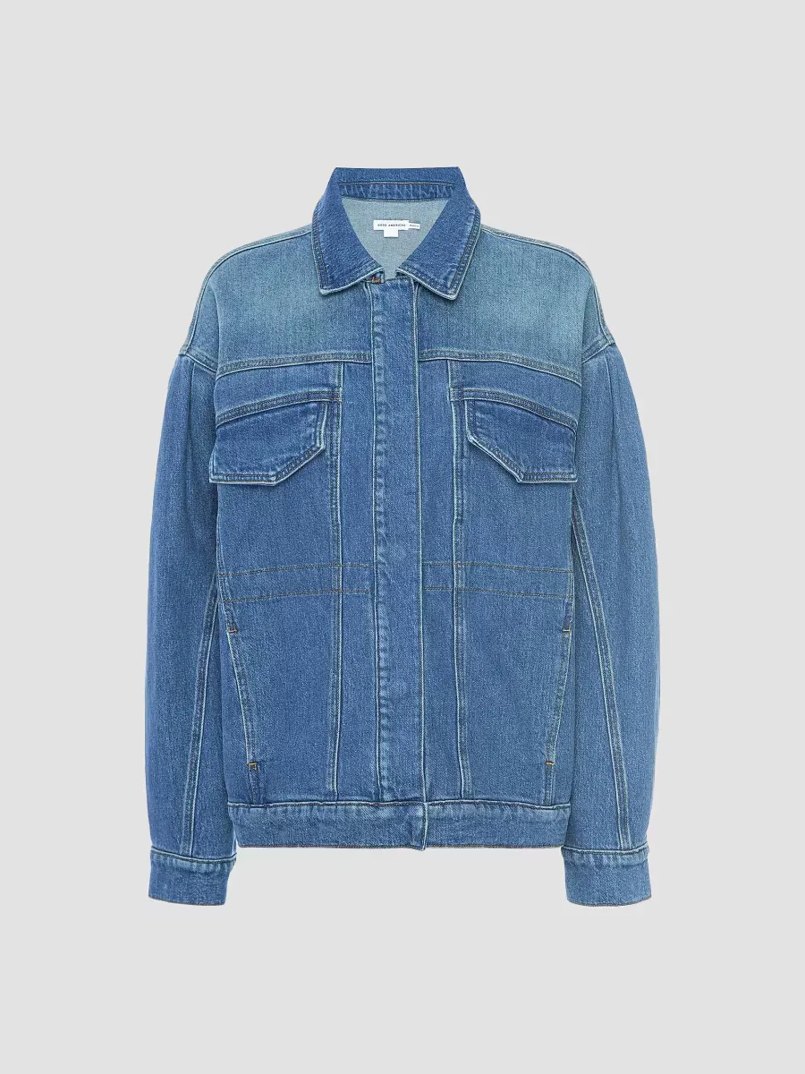 Barrel-Sleeve Denim Jacket by GOOD AMERICAN