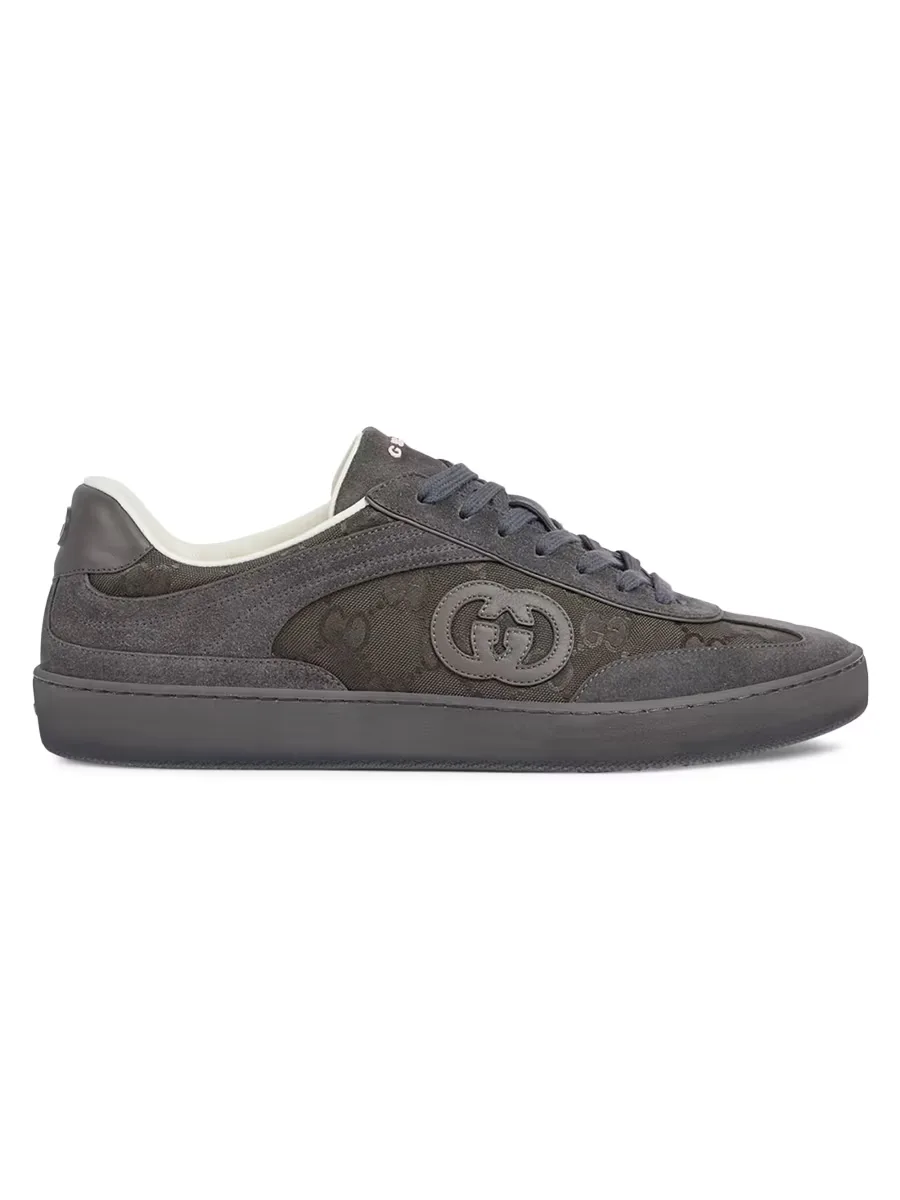 G74 Logo Canvas & Suede Sneakers by Gucci