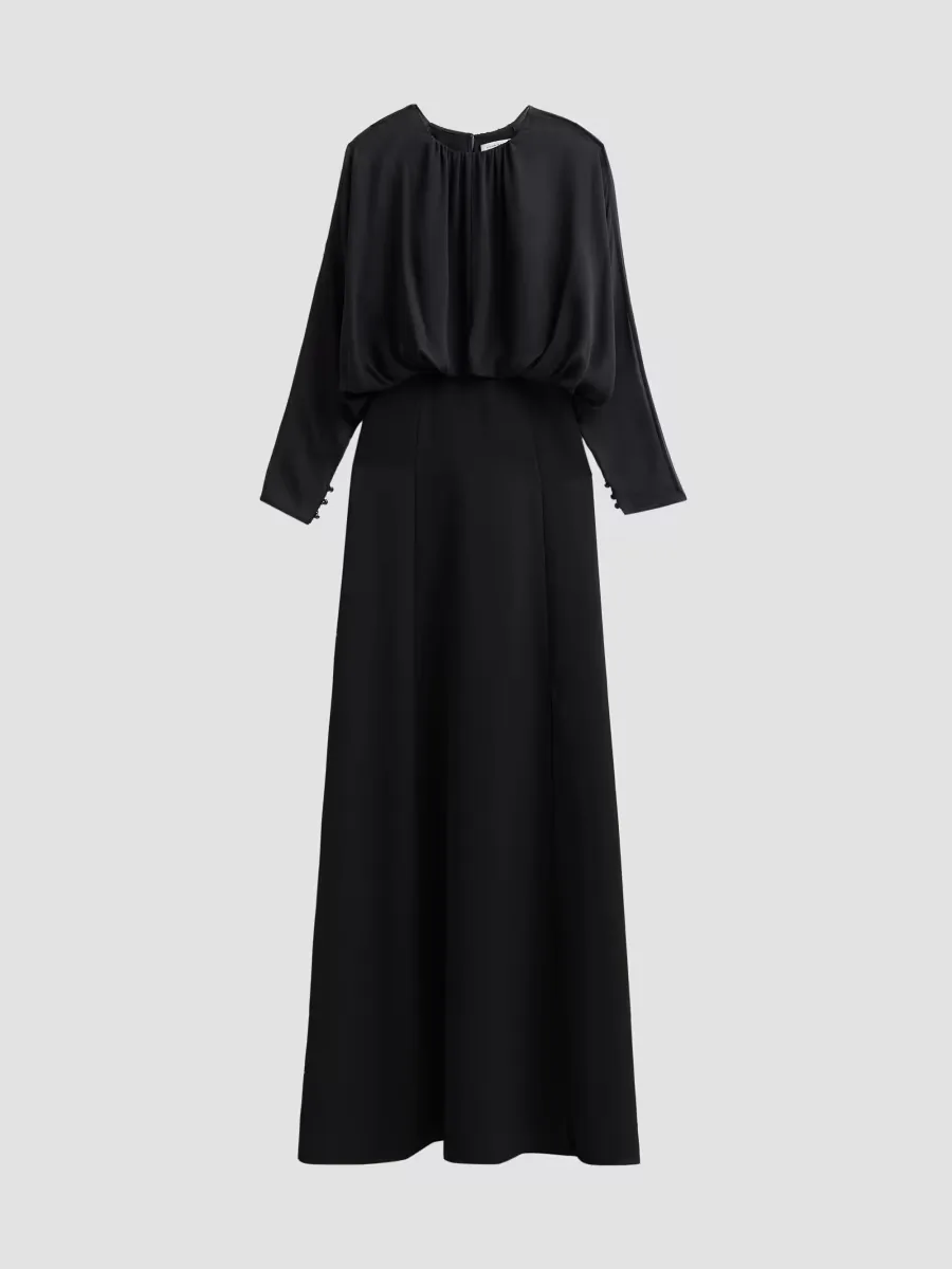 Blouson Crepe Maxi Dress by Teri Jon