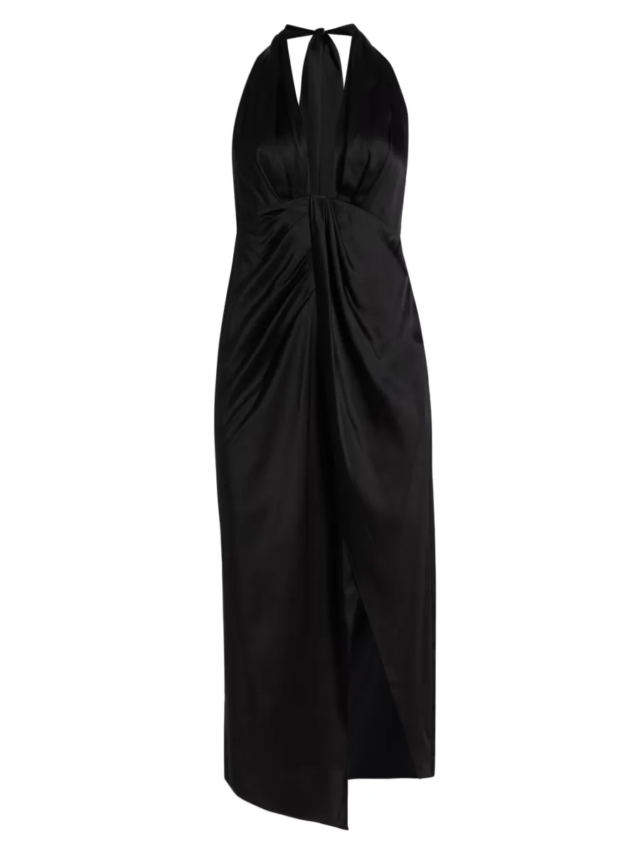 Nan Draped Stretch Silk Dress by Ramy Brook
