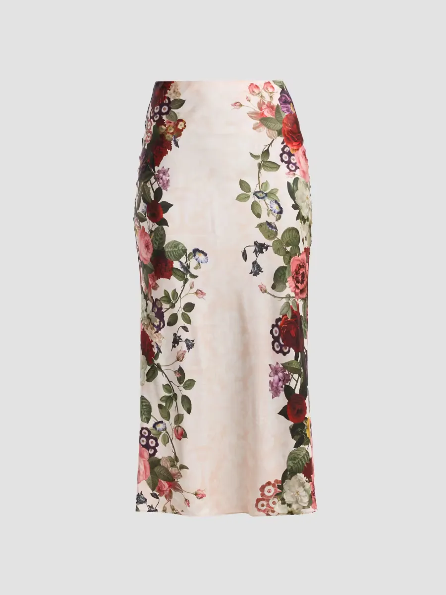 Maeve Floral Midi Slip Skirt