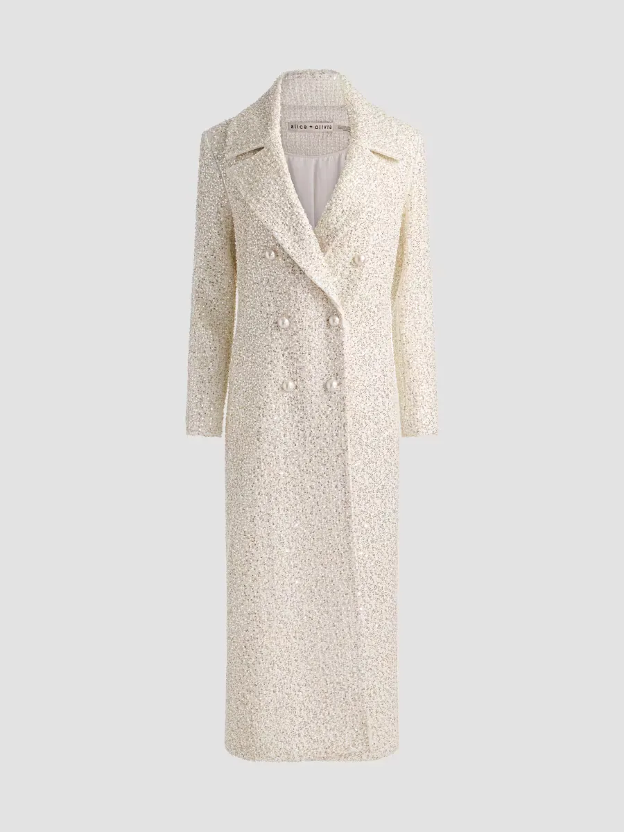 Nicholas Embellished Double-Breasted Coat by Alice + Olivia