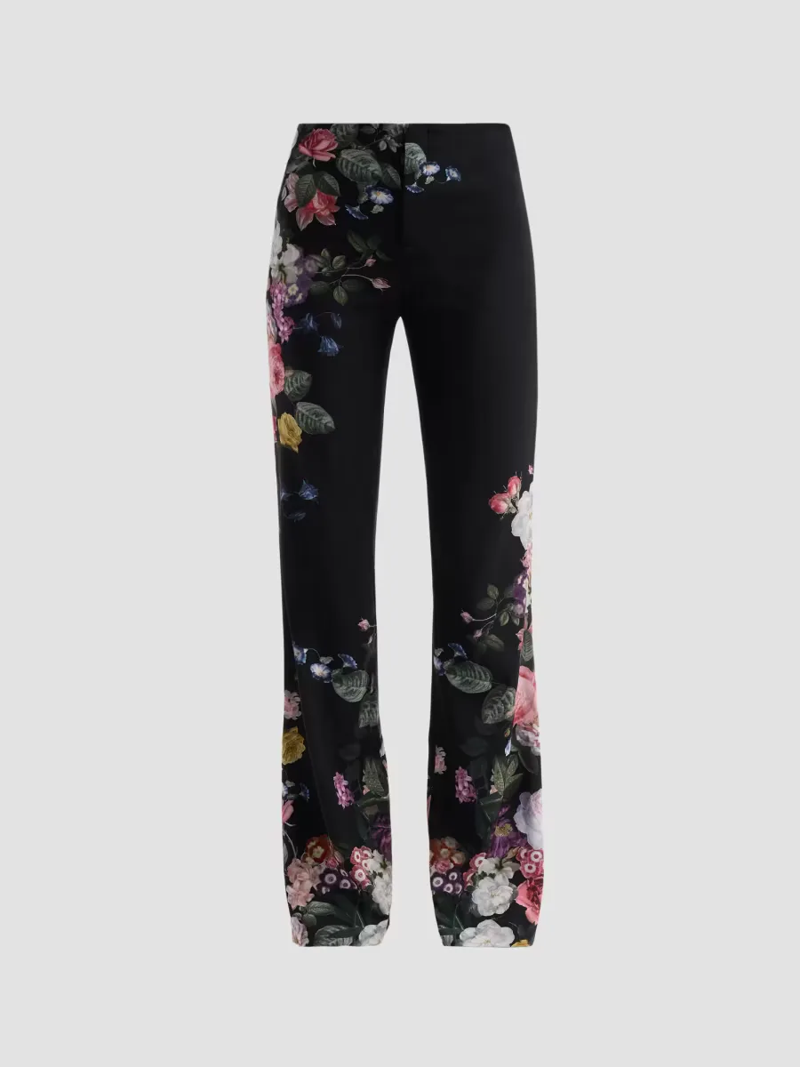 Teeny Floral Bootcut Pants by Alice + Olivia